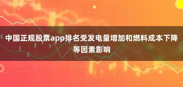 中国正规股票app排名受发电量增加和燃料成本下降等因素影响