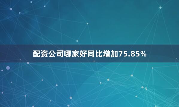 配资公司哪家好同比增加75.85%